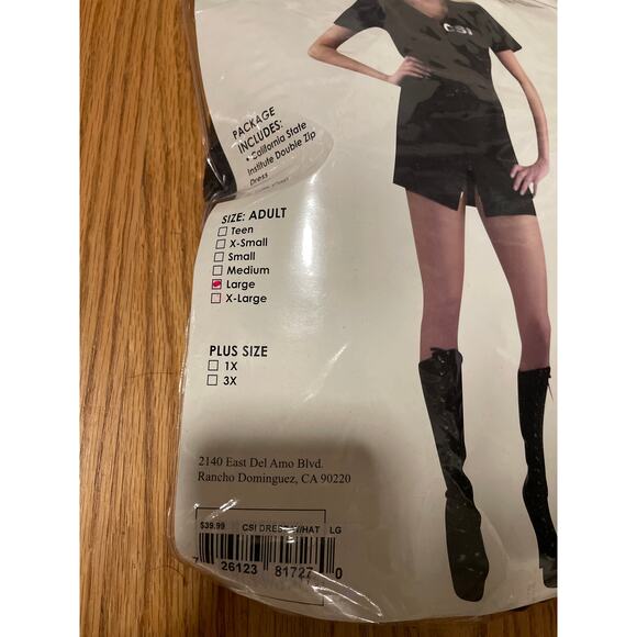CSI women’s Halloween costume dress black large - Picture 2 of 2